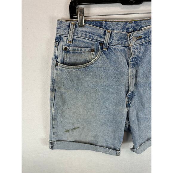 Vintage Levi’s Jean Shorts Relaxed Straight - Cutoff Jorts Fits 34 Waist - Picture 9 of 13